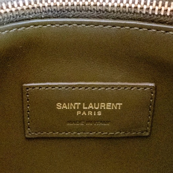 Saint Laurent YSL Le 5 a 7 Supple Large Barley Green Suede - Picture 7 of 12